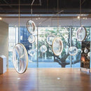 GobekUsa LED Glass Pendant Light: Stylish Round Fixture for Hall, Living Room, Restaurant