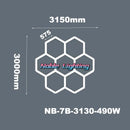 GobekUsa 6500K LED Hexagrid System for Workshop, Gym, Studio - 2 Year Warranty