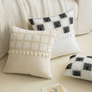 GobekUsa Geometric Checker Cushion Cover: Nordic Style Decorative Throw Pillow Cover