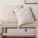 GobekUsa Beige Boho Style Cushion Cover 45x45/30x50cm - Handmade Square Pillow Case
