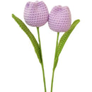 GobekUsa Handmade Knitted Crochet Tulips for Home Decor - Set of 1