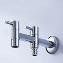 GobekUsa Brass Double Handle Garden Faucet Bibcock - Multipurpose Toilet & Washing Machine Tap