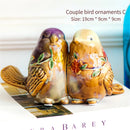 GobekUsa Love Birds Porcelain Couple Ornament Home Decor Craft Model