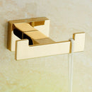 GobekUsa Gold Brass Bathroom Hardware 4-Piece Set: Towel Bar, Towel Ring, Toilet Paper Holder, Robe Hook