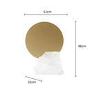 GobekUsa Crystal Geometric Metal Sculpture Decor Ornaments Golden Handicraft Figurines