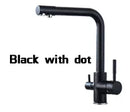 GobekUsa Black Kitchen Faucet Mixer Tap 360° Rotation Water Features