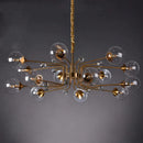 GobekUsa Glass Bubble Chandelier: Luxury LED Glass Ball Suspension Lamp for Living Room, Bedroom, and Shop