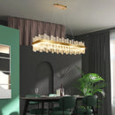 GobekUsa Golden Crystal Chandelier LED Pendant Light - Luxury Modern Glass Lighting