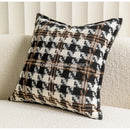 GobekUsa Houndstooth Square Cushion Cover - Black White Green Luxury Contemporary Pillow Case