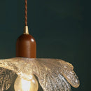GobekUsa Japanese Style Copper Glass Chandelier Pendant Lights for Living Room Bedroom Bar