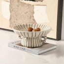 GobekUsa Geometric Line Ceramic Vase Flowerpot Tray Home Decor Accessory