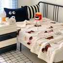 GobekUsa Lamb Nap Cartoon Coral Velvet Blanket: Super Soft, Thick, and Cute for Winter