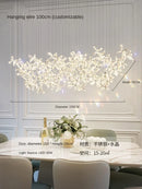 GobekUsa Crystal LED Chandelier: Modern Luxury Flower Shaped Decorative Lighting