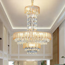 GobekUsa Crystal Chandelier: Postmodern Multi-layer Luxury for Villa, Hotel Lobby, and Living Room