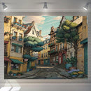 GobekUsa Love Street Landscape Wall Hanging Tapestry for Bedroom Decor