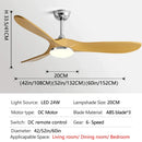 GobekUsa 60Inch Ceiling Fan with Remote Control, LED Light - 3 Blade DC 30W Copper Motor