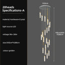 GobekUsa Crystal Ceiling Chandelier: Modern Nordic Design, Long Staircase Pendant Lamp