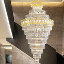 GobekUsa Crystal Chandelier: Penthouse Light Luxury for Villa Livingroom, Rotating Staircase Atmosphere