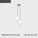Nordic Acrylic Globe Pendant Light in Black or Gold