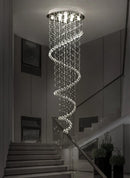 GobekUsa Crystal Staircase Chandelier Light Fixture | Luxury Hotel Villa Bedroom Hanging Lamp