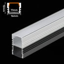 GobekUsa 0.5m U/YW Aluminum Profile Recessed Channel with Milky Cover for LED Strip Lights