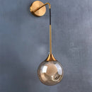 GobekUsa Glass Ball Gold Wall Sconce - Modern Nordic Indoor Bedroom Light Fixture