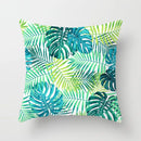 GobekUsa Leaf Feather Cushion Covers Geometric Heart Print Pillowcase Home Decor