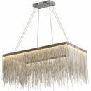 GobekUsa LED Aluminum Tassel Chandelier: Modern Waterfall Pendant Light for Living Room, Hotel, Hall
