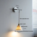 GobekUsa Ceramic LED Wall Sconce Modern Nordic Design Adjustable Pull Chain Switch WC Mirror Light