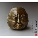 GobekUsa Bronze Four Faces Buddha Head Statue - Emotive Life-like Artwork