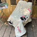 GobekUsa Lamb Nap Cartoon Coral Velvet Blanket: Super Soft, Thick, and Cute for Winter