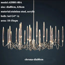 GobekUsa Crystal Branch Chandelier: Nordic LED Pendant Light for Home Décor & Wedding Lighting