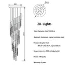 GobekUsa Crystal LED Chandelier: Modern Nordic Minimalist Indoor Light Fixture for Living Room