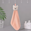 GobekUsa Cartoon Rabbit Coral Fleece Hand Towel: Soft, Absorbent, Quick-Dry Terry Towel