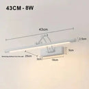 Adjustable LED Wall Lamp Modern Bathroom Light 46cm 56cm AC85-265V Bedroom Sconce GobekUsa