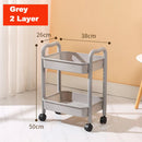 GobekUsa Kitchen Storage Cart Rolling Utility Organizer Rack Shelf Trolley Cart