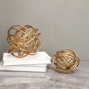 GobekUsa Geometric Golden Thread Metal Balls Decorative Figurines