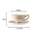 GobekUsa Gold Ceramic Tea Set for Dining Table, Coffee Mug, Teapot, Afternoon Tea & Beverage Container