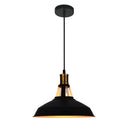 Vintage Black Metal Dome Pendant Light