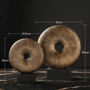GobekUsa Golden Round Openwork Ring - Home Decor Sculpture Hollow Out Figurines