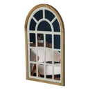 GobekUsa Gothic Rose Window Carved Mirror for Wall Decor in Living Room or Bedroom