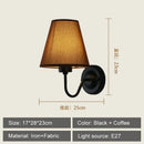 GobekUsa Cloth LED Wall Lamp, Modern Bedroom Bedside Sconce Light Luminaire