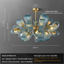 GobekUsa Luxe Copper Leaf LED Ceiling Chandelier for Home, Bedroom, and Dining Room
