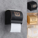 GobekUsa Black Carved Aluminum Bathroom Tissue Holder Toilet Paper Roll Rack