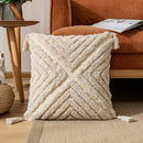 GobekUsa Boho Cotton Tassel Pillow Cover 45x45cm/30x50cm for Home Decor