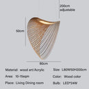 GobekUsa Bamboo Pendant Light Chandelier for Living Room Dining Kitchen Décor