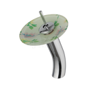 GobekUsa Glass Rocker Handle Basin Faucet, Waterfall Mixer Taps, Chrome Finish