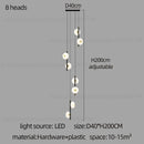 GobekUsa LED Oval Chandelier for Modern Indoor Lighting in Bedroom and Living Room