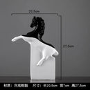 GobekUsa Golden Horse Abstract Sculpture: Elegant Running Horse Figurine for Home Decor