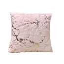 GobekUsa Golden Fur Cushion Cover White 43x43 - Luxury Home Decor Pillow Case